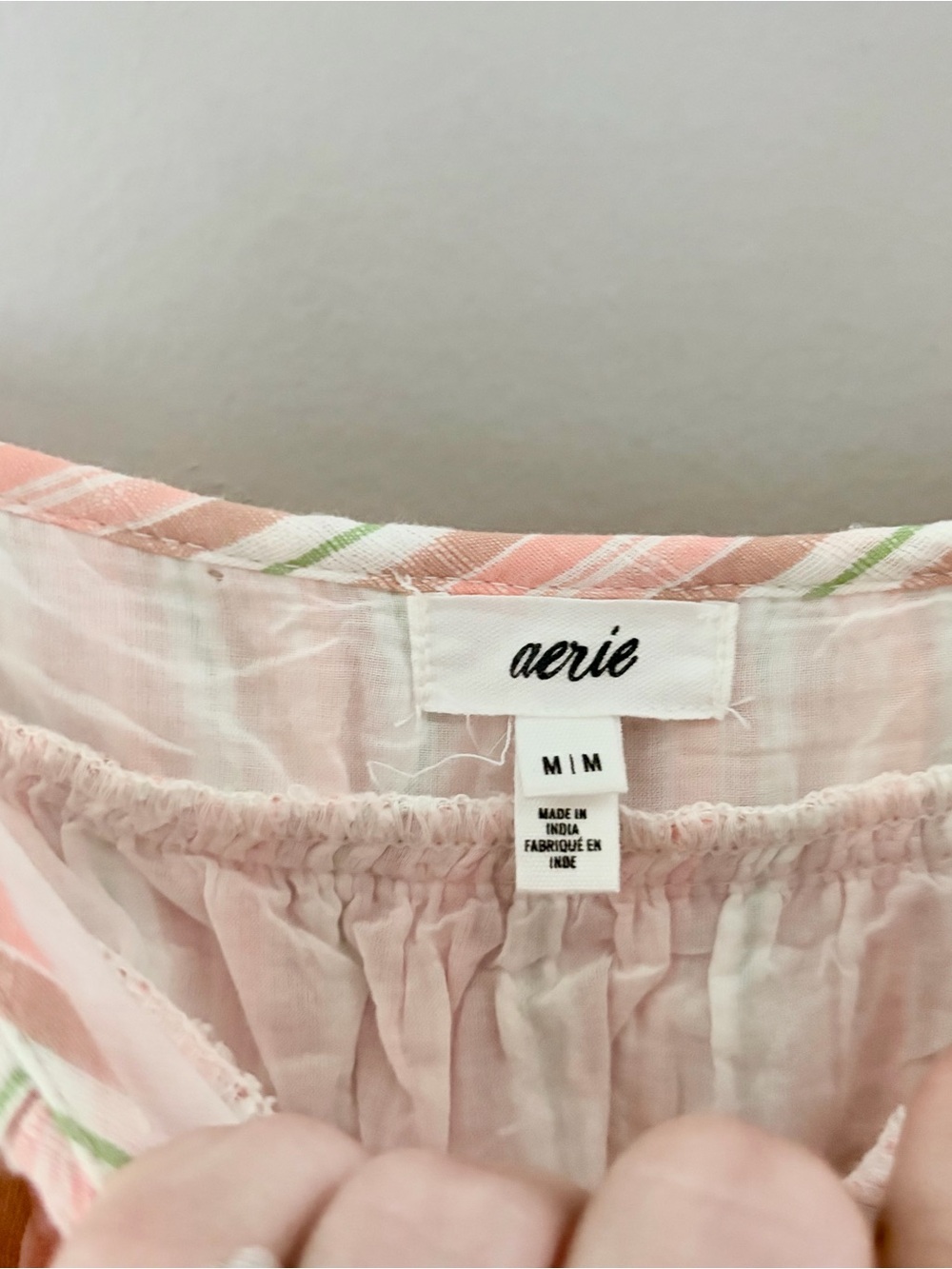 Aerie Striped Tiered Midi Dress Pastel Pink Green Medium Boho Summer Sundress - Picture 3 of 6